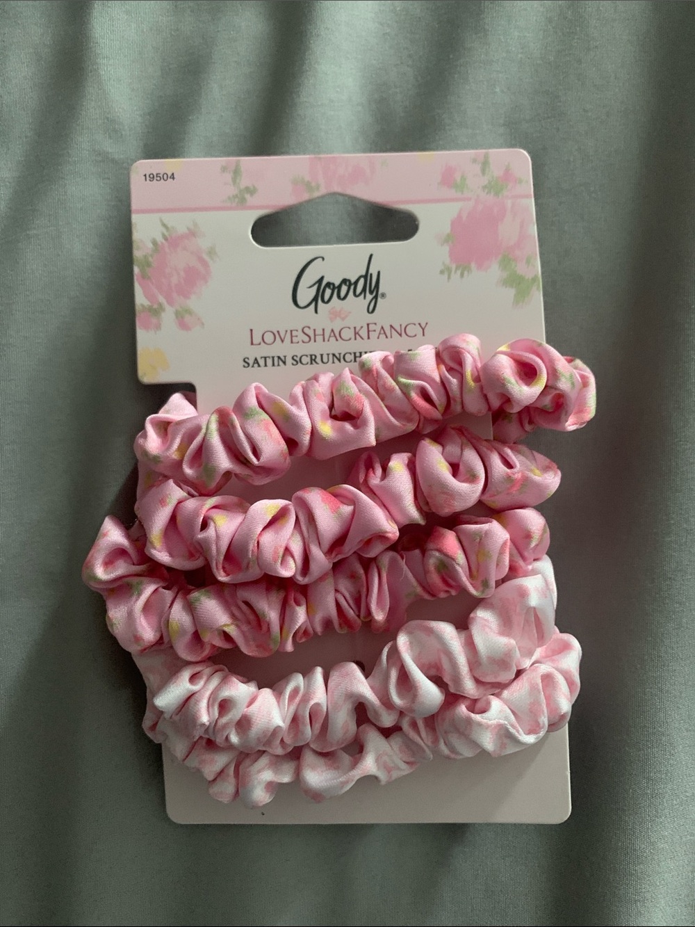 NWT LoveShackFancy x Target Goody pink 5-pack scrunchies